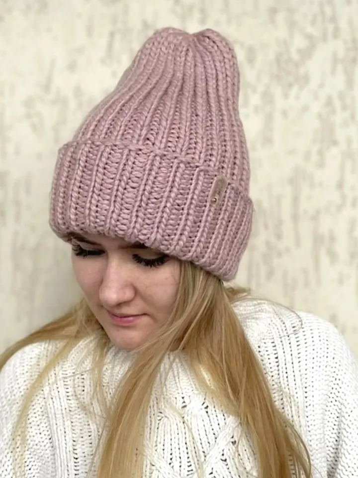 Warm handmade knitted hat