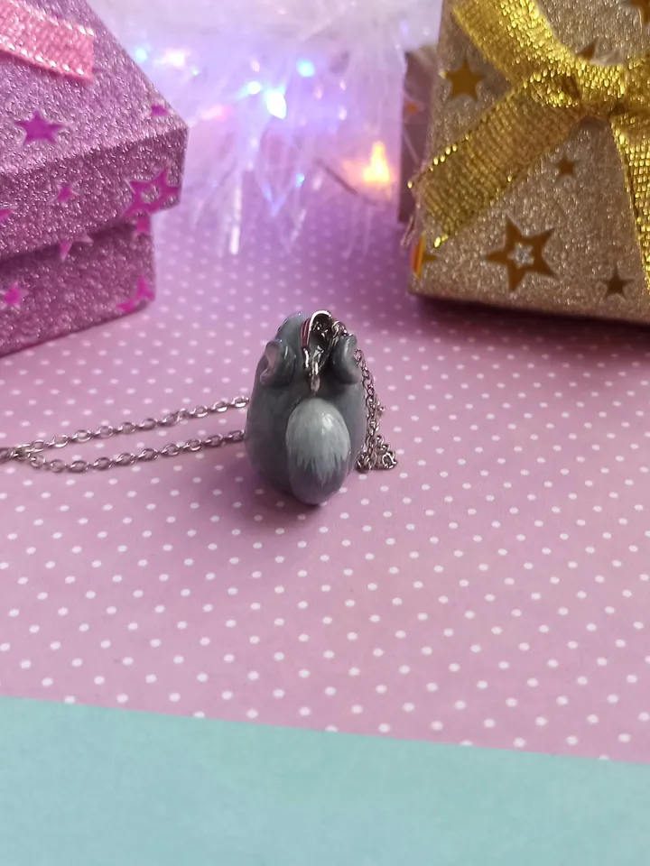 Handmade chinchilla necklace perfect for your daughter (pre-order)