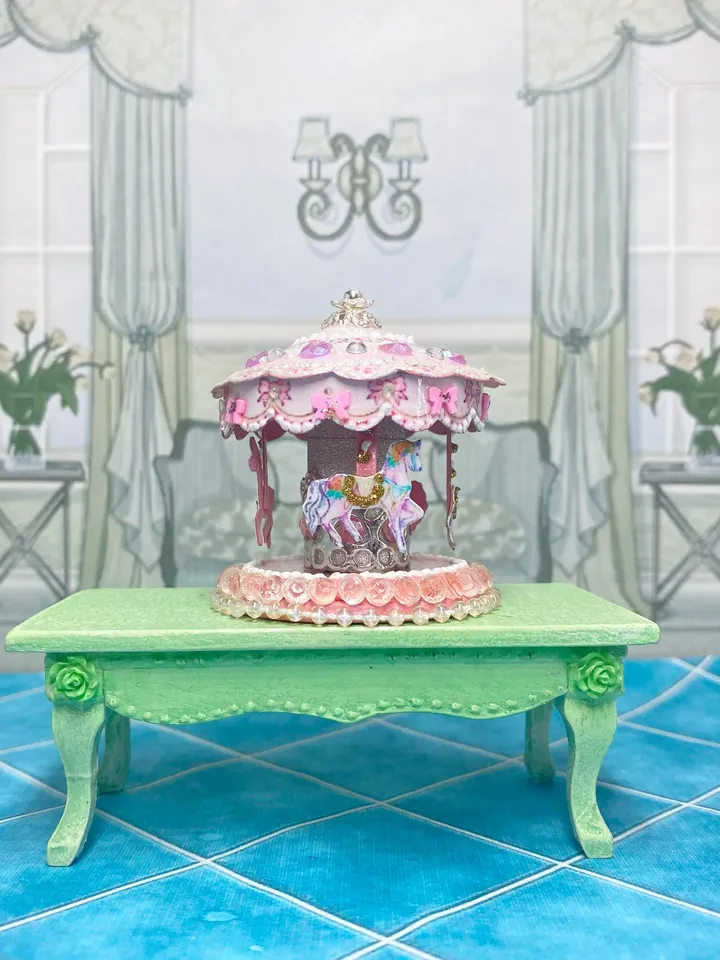Carousel. puppet miniature. Dollhouse. Doll toy. 1:12.