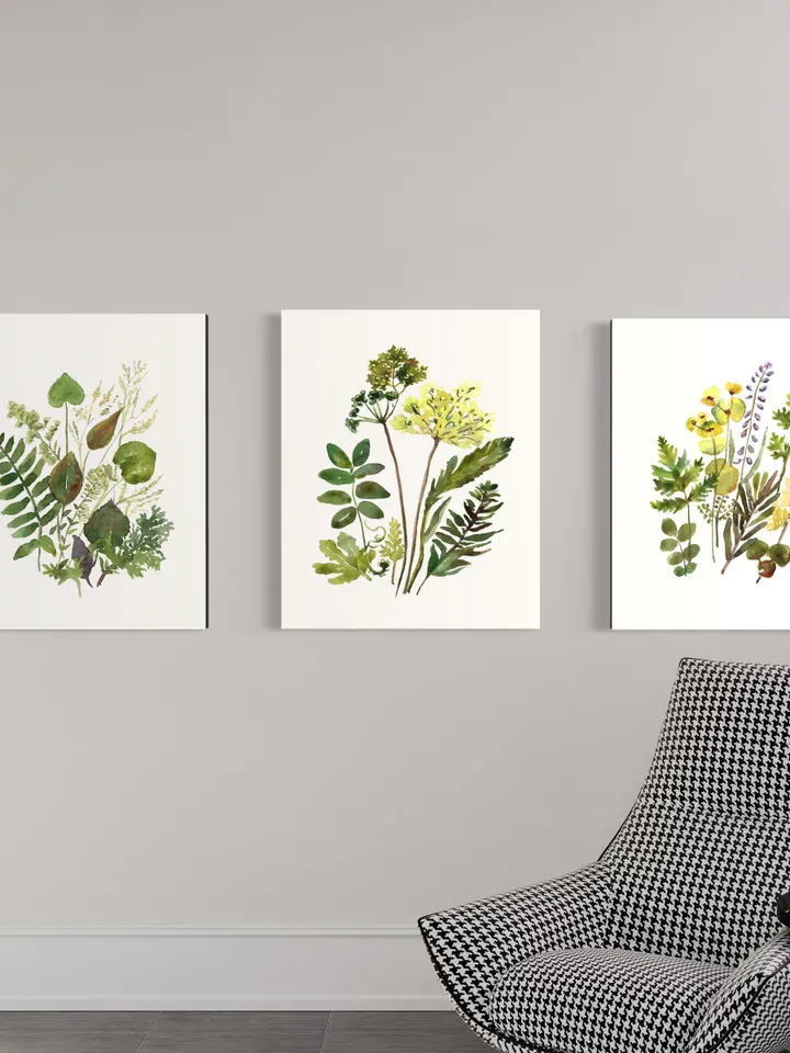 Watercolor Botanical Print Set Of 3 Floral Printable Art Gallery Wall Art Wild Flowers Art Floral Farmhouse Art Wild Flowers Minimalist Art