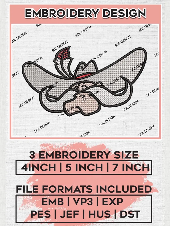 NCAA UNLV Rebels Machine Embroidery Files, NCAA UNLV Rebels Team Embroidery, NCAA Rebels, NCAA Machine embroidery designs, Digital Download