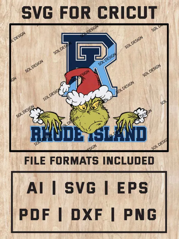 Grinch Rhode Island Rams SVG, NCAA SVG Design, NCAA Rhode Island Rams SVG, NCAA Rams Cricut, Christmas Svg, Grinch svg, Digital Download