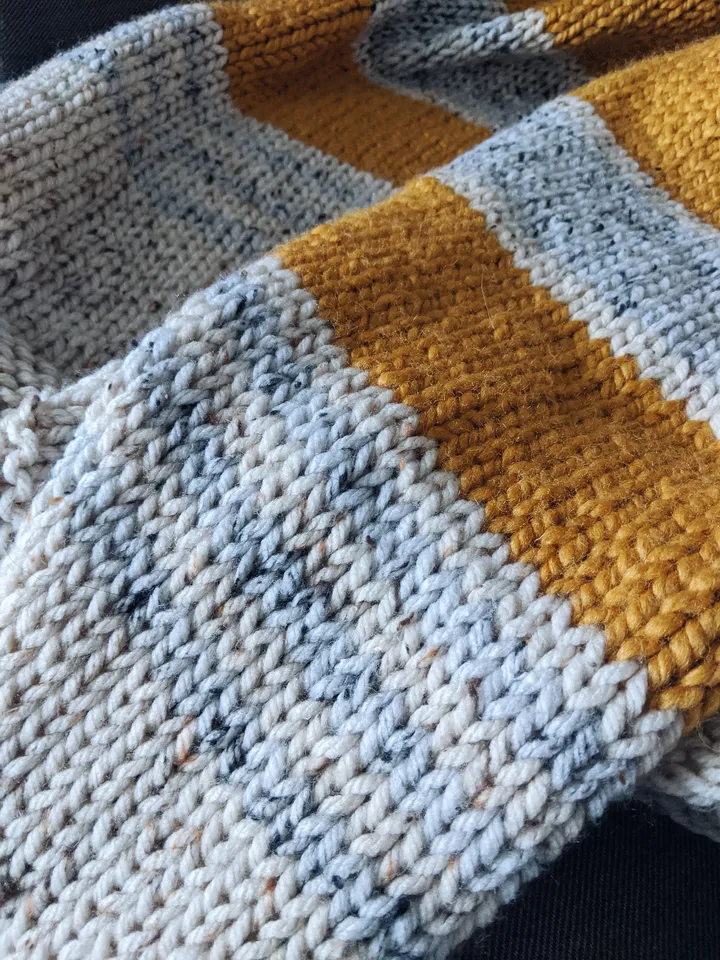 Knit PATTERN - Oatway Throw Chunky Knit Blanket