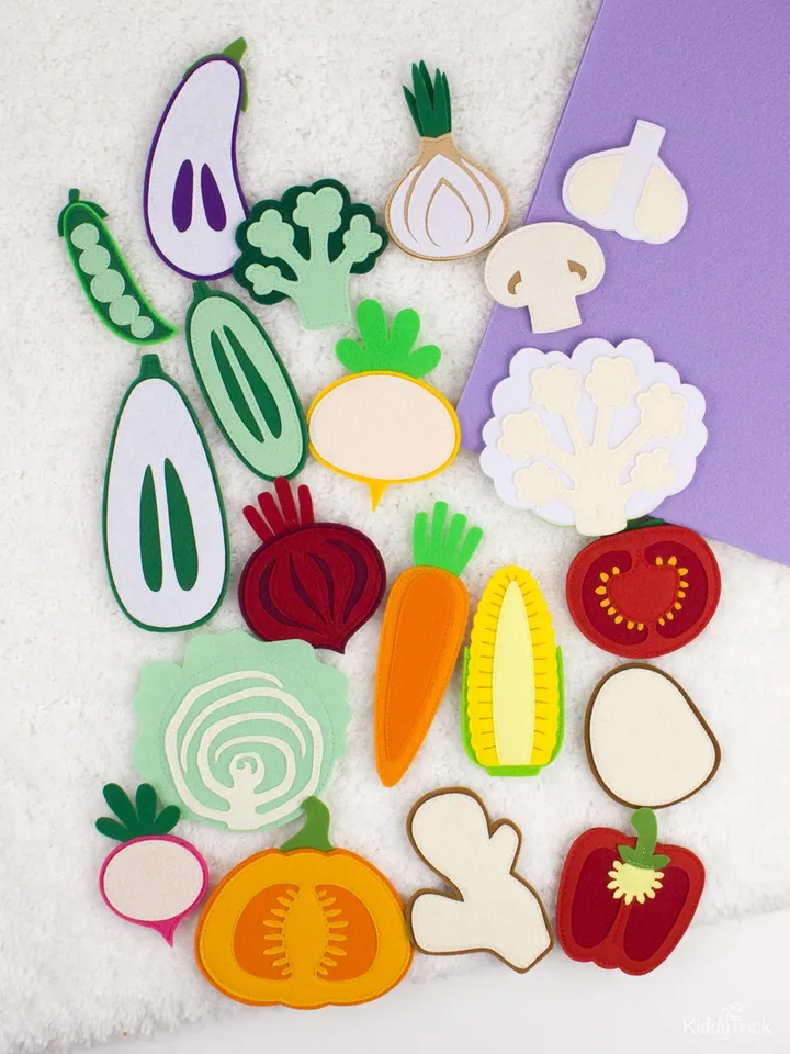 Fruits & Vegetables - Felt Sewing Patterns