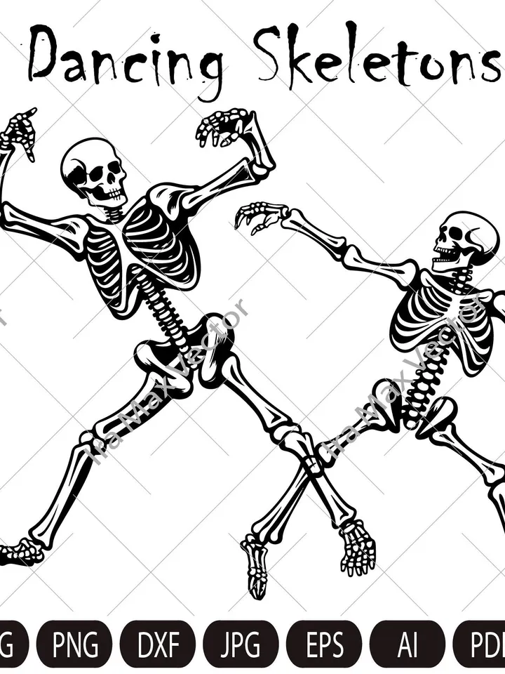Skeleton svg, Dancing skeleton svg, halloween skeleton svg, skeleton dance svg, spooky season svg, Skull svg, funny halloween svg, Skeletons