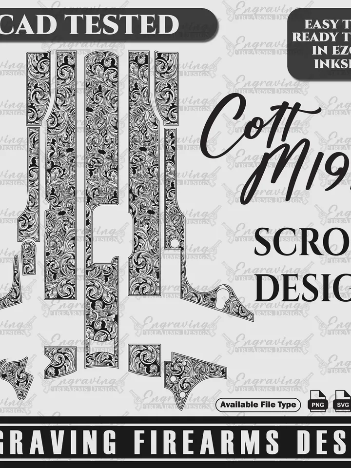 Engraving Firearms Design ColtM1911 Scroll Design