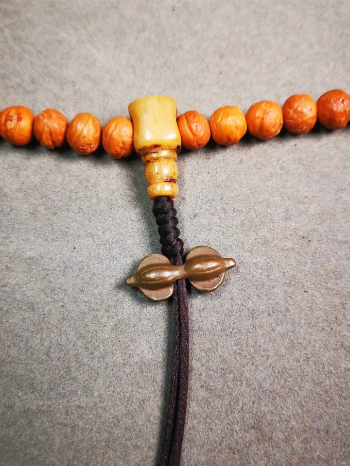 Gandhanra Handmade Tibetan Amulet,Vajra Pendant for Mala,Bag Hanging,Prayer Bead Accessories,0.88&quot; × 0.36&quot;
