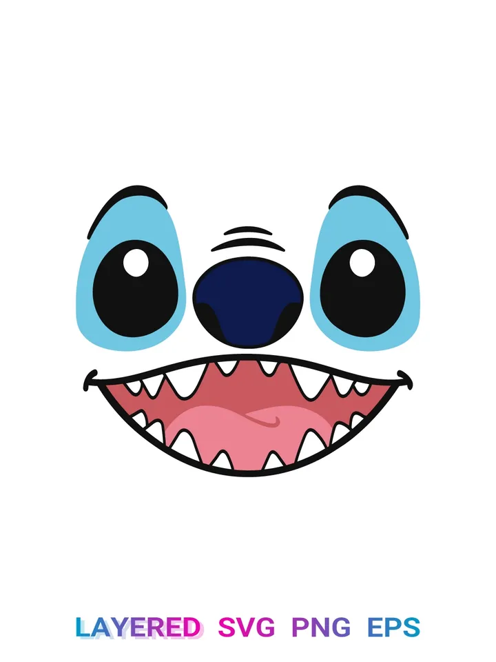 Stitch PNG, Disney Lilo Stitch SVG, Cartoon Character Cricut