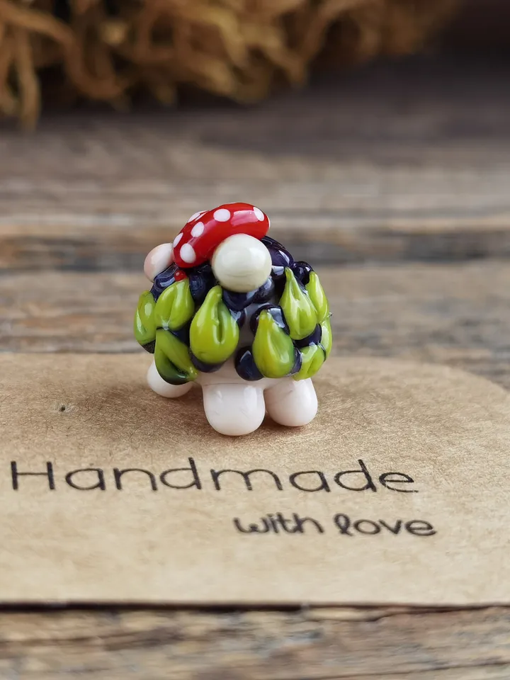 MINIATURE ANIMALS Hedgehog figurine Hedgehog miniature Baby Hedgehog Glass Hedgehog decor Hedgehog gift Tiny Hedgehog Fairy garden animal