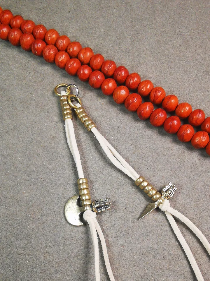Gandhanra Handmade 5mm Tibetan Buddhist Prayer Bead Counters for 8-15mm Mala,With Kartika and Kila Pendant
