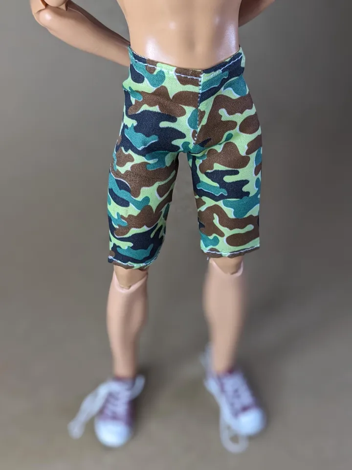 Camo shorts for for 12 inch fashion male dolls