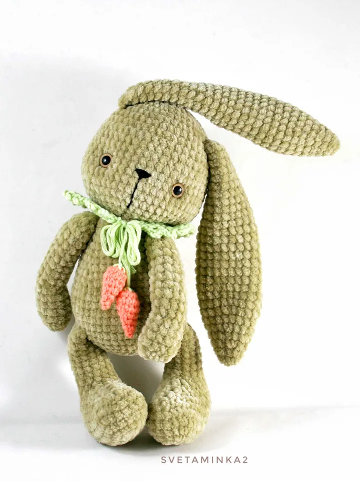 Crochet Bunny Pattern. Crochet Rabbit Pattern. Amigurumi Plush Animal. Digital Download. PDF.