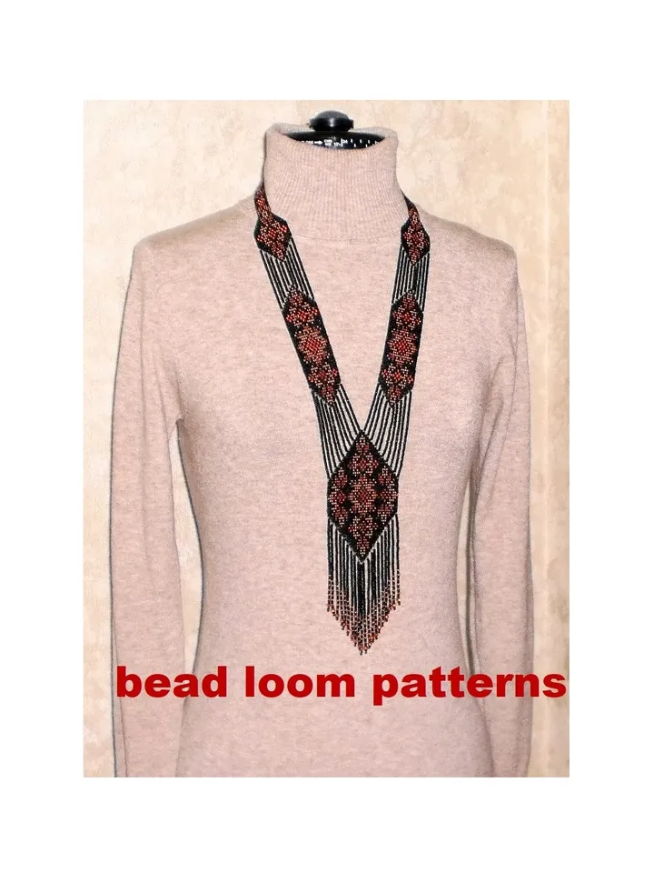 Gerdan-Split-Loom Necklace Bead loom patterns, Beading Loom, only patterns, Instant Download, PDF