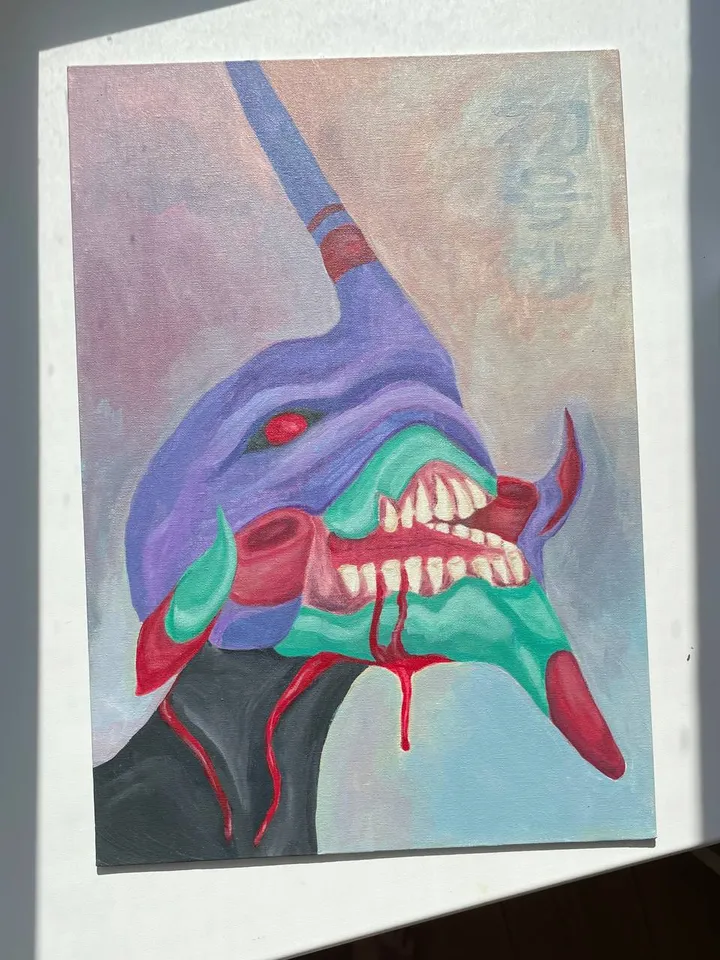 Acrylic painting Evangelion