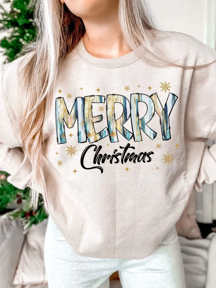 Glitter Blue Merry christmas png, merry doodles png, colorful brushstroke christmas png, glitter christmas png, christmas png, tis the seaso