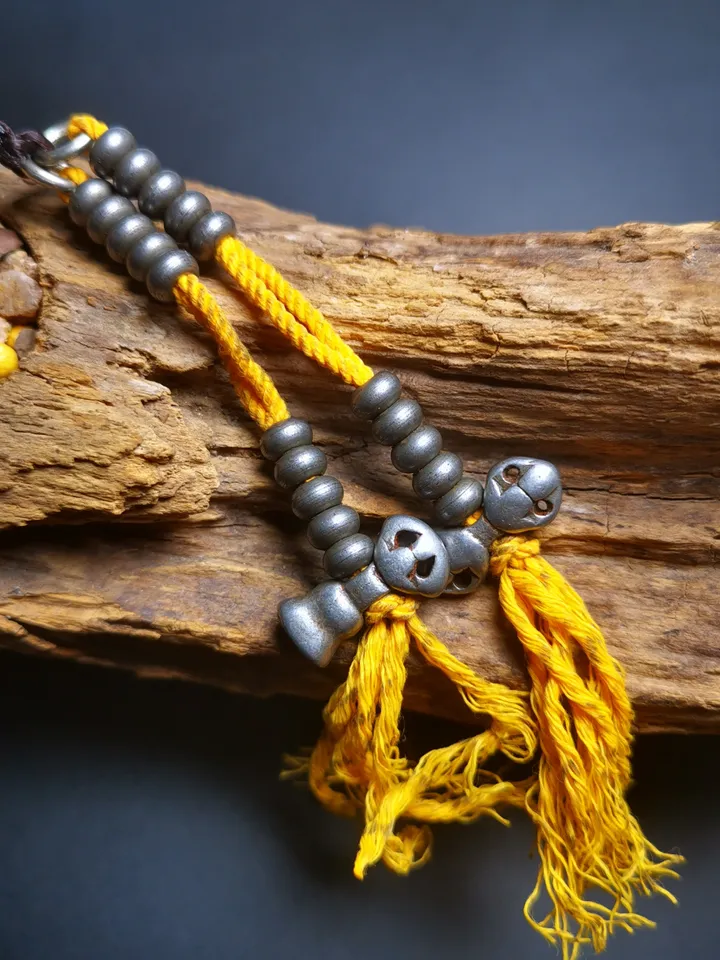 Gandhanra Handmade Tibetan Buddhist Mala Counters,Prayer Bead Counters,with Dorje and Vajra, Made of Cold Iron