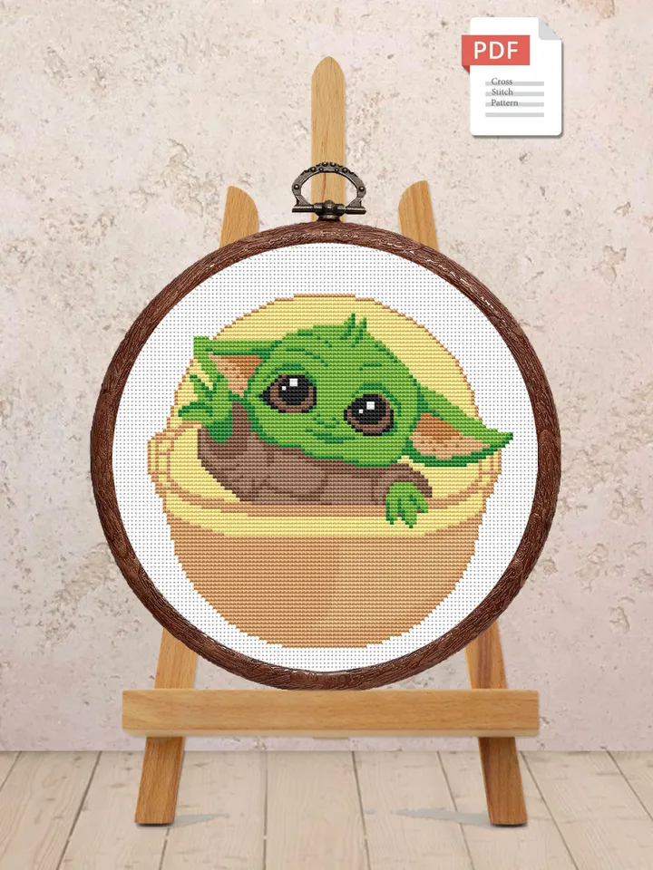 Baby Yoda Cross Stitch Pattern, Movies Cross Stitch Pattern, Movie Pattern, Wizard Cross Stitch Pattern, TV Cross Stitch Patterns #mv022