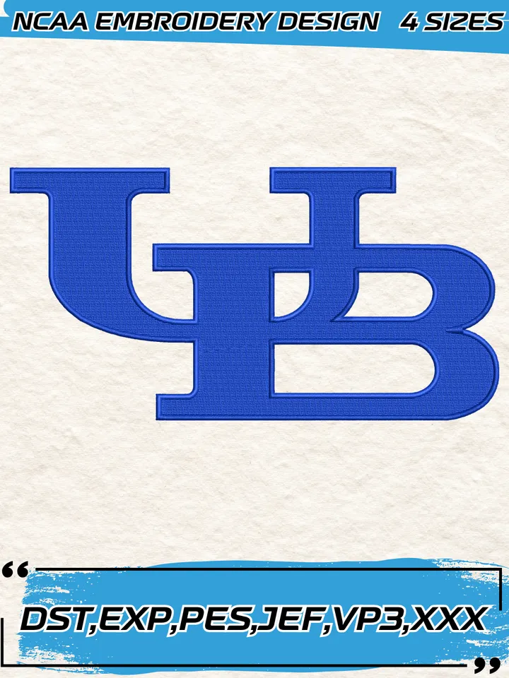 Buffalo Bulls Logos Embroidery Designs,NCAA Logo Embroidery Design,Machine Embroidery Design File,4 Sizes, Digital Download