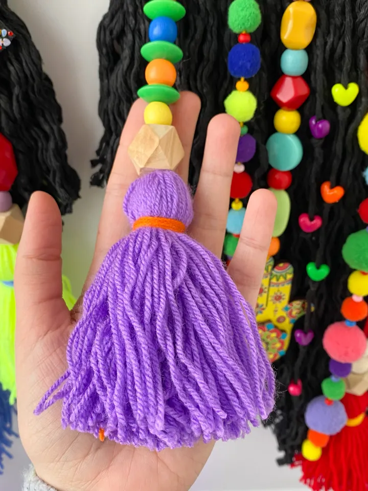 Extra large wall decor, Unique macrame rainbow wall hanging with eye and hamsa hand charm, Boho home aesthetic