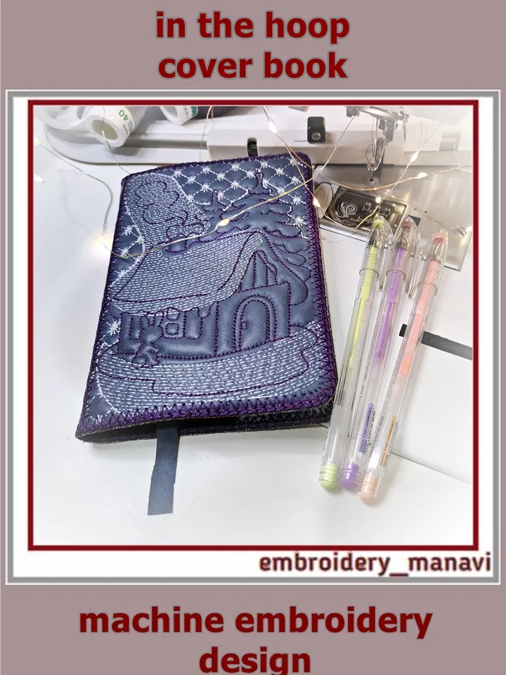 Winter's Tale ITH Quilted Book Cover – Animal & Holiday Embroidery by Embroidery Manavi 05