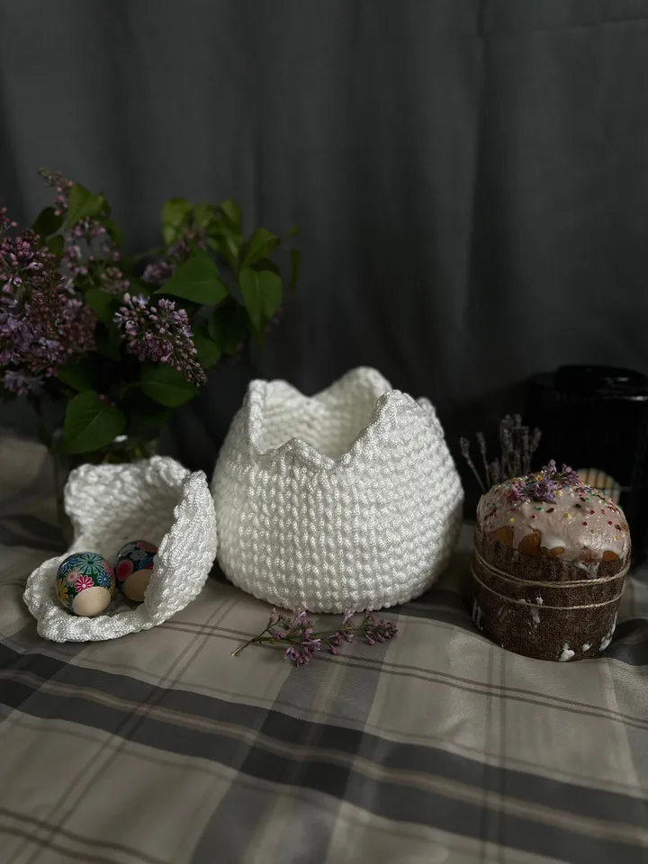 Easter Big White Egg Basket, Basket With Lid, Storage Container, Basket Egg, Chicken Basket, Centre Table, Thanksgiving Decoration, Gift