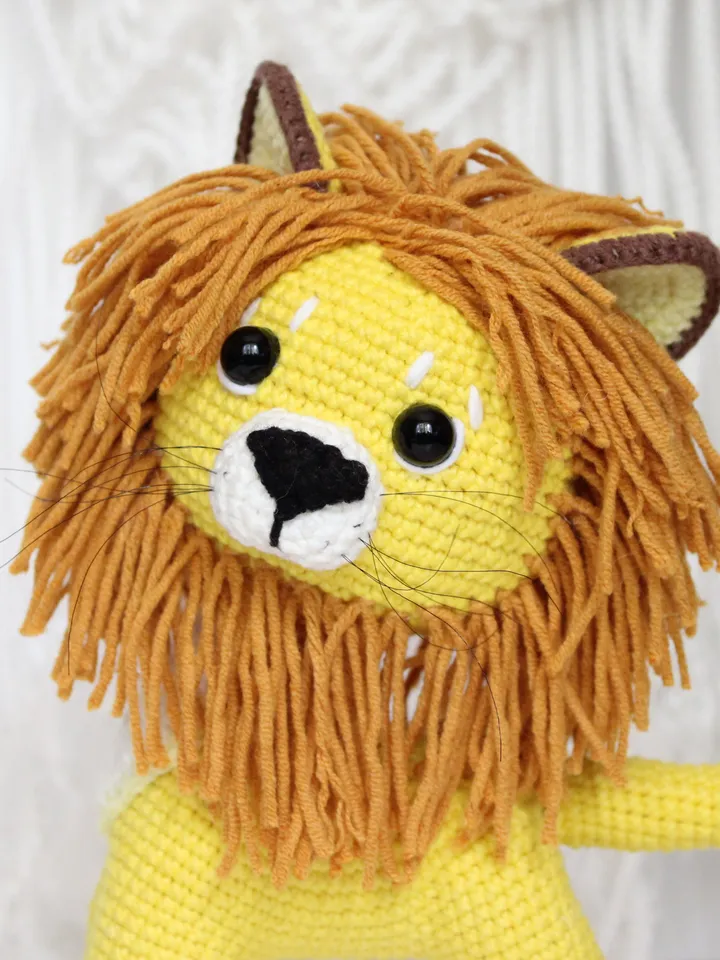 Lion crochet pattern PDF in English Amigurumi lion cub stuffed animal toy