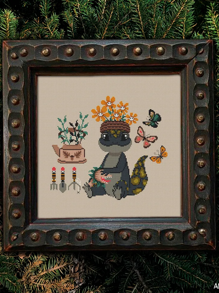 Stories of the Mornwood and Spooky gardener cross stitch pattern
