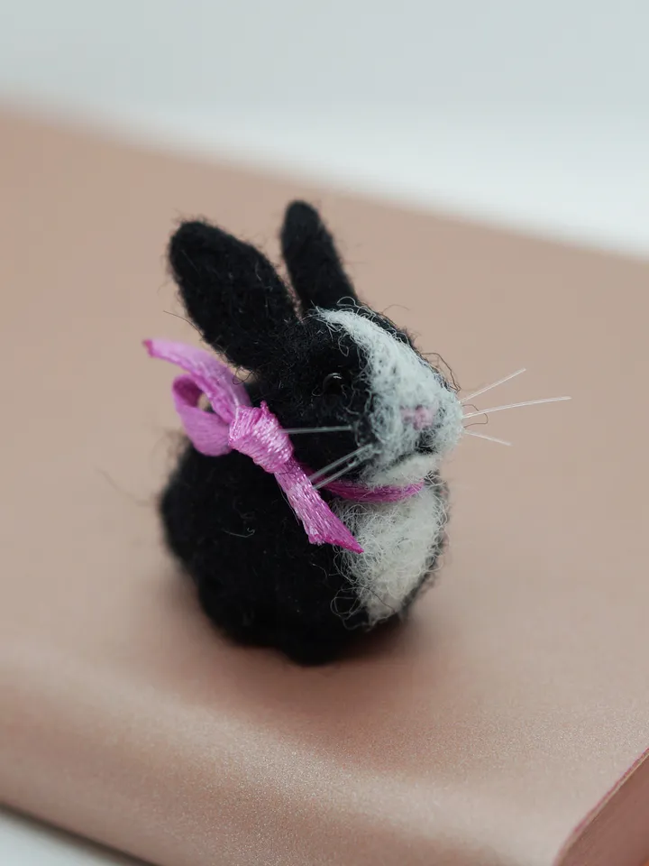 Miffy the rabbit, miniature needle felted bunny, gift for her, tiny rabbit, ships from the US
