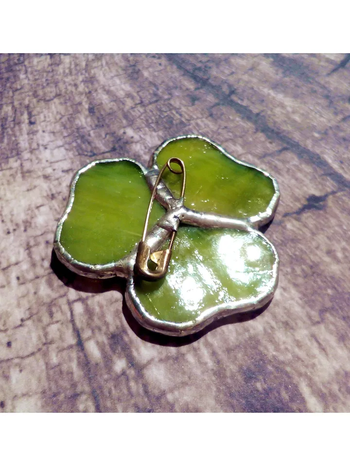 Shamrock brooch, st patricksday, trefoil, Irish leaf pin, Clover leaf brooch, lucky clover, St Patrick brooch, trifolium
