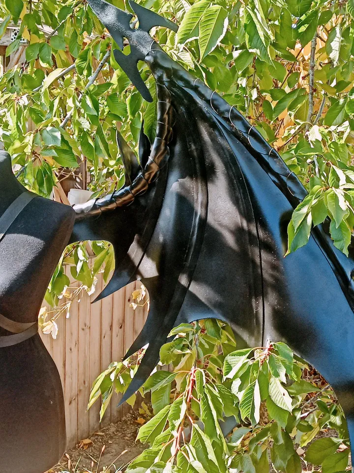 Cloud Strife cosplay, one wing, final fantasy game character cosplay, black wings,cloud strife wing