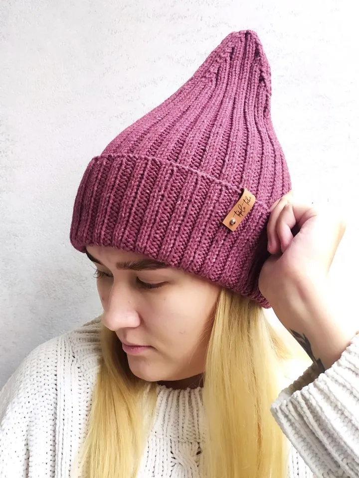 Warm handmade knitted hat