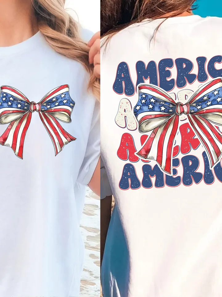Coquette America png, Coquette Bow png, 4th of July sublimation, America Png, Freedom, American Flag sublimation, American girly png