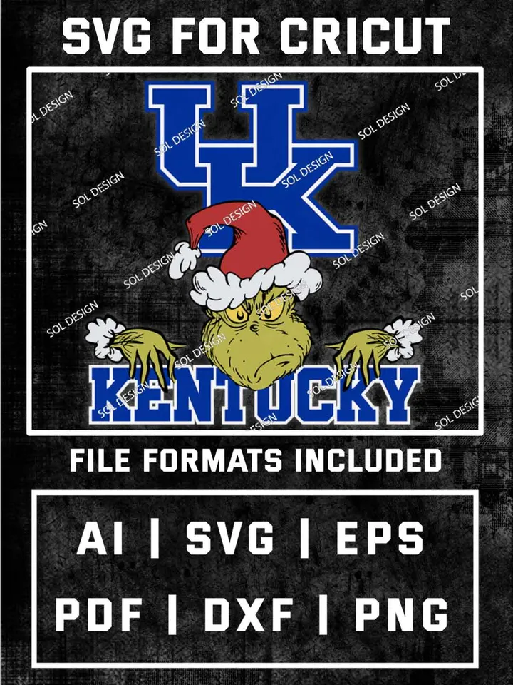 Grinch Kentucky Wildcats SVG, NCAA SVG Design, NCAA Kentucky Wildcats SVG, NCAA Wildcats Cricut, Christmas Svg, Grinch svg, Digital Download
