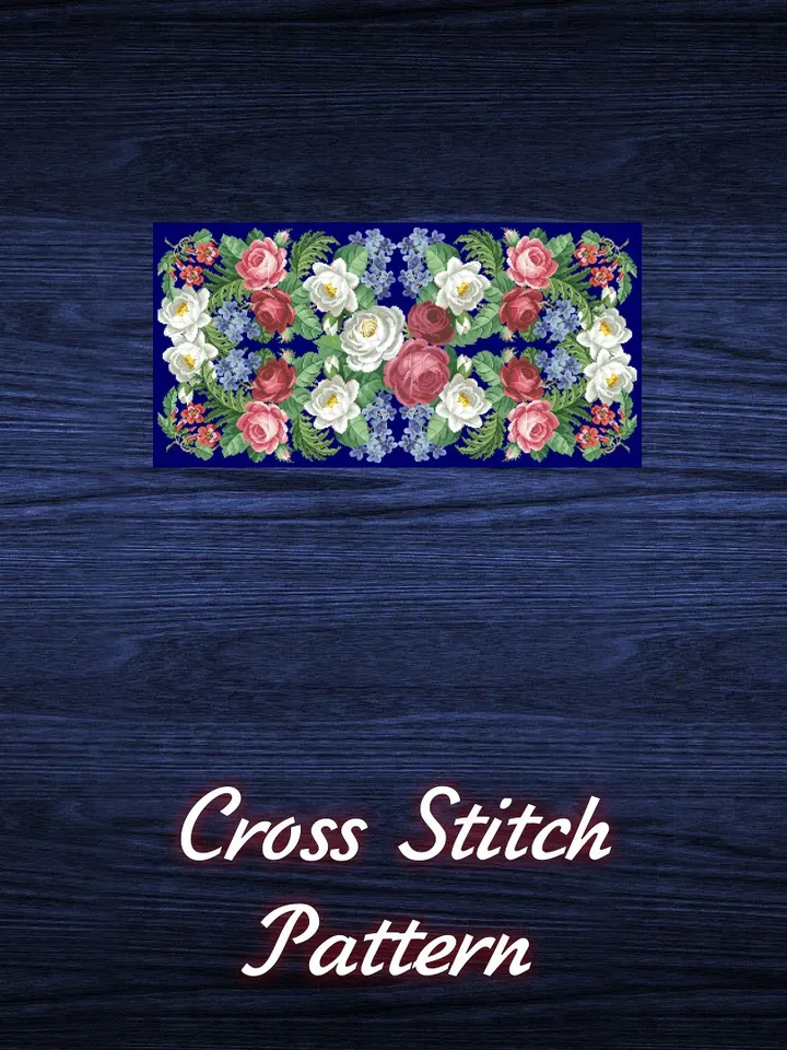 Antique Cross Stitch Pattern Tapestry Counted Digital Download PDF