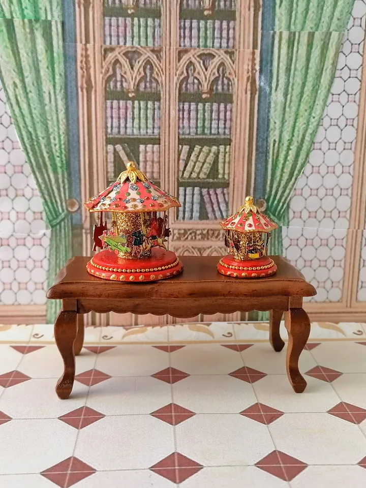 Carousel for a doll. Doll toy. 1:12. Handmade.