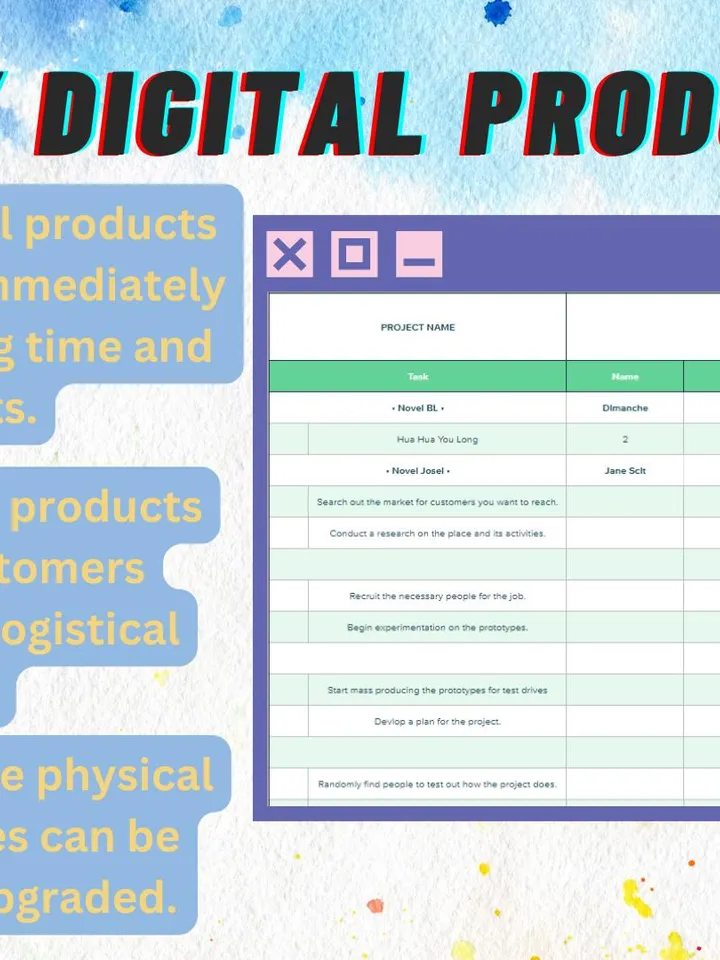Editable Gantt Chart Template, Google Sheets, Digital Download for Project Managers, Easy-to-Use Timeline Tool for Small Business Planners
