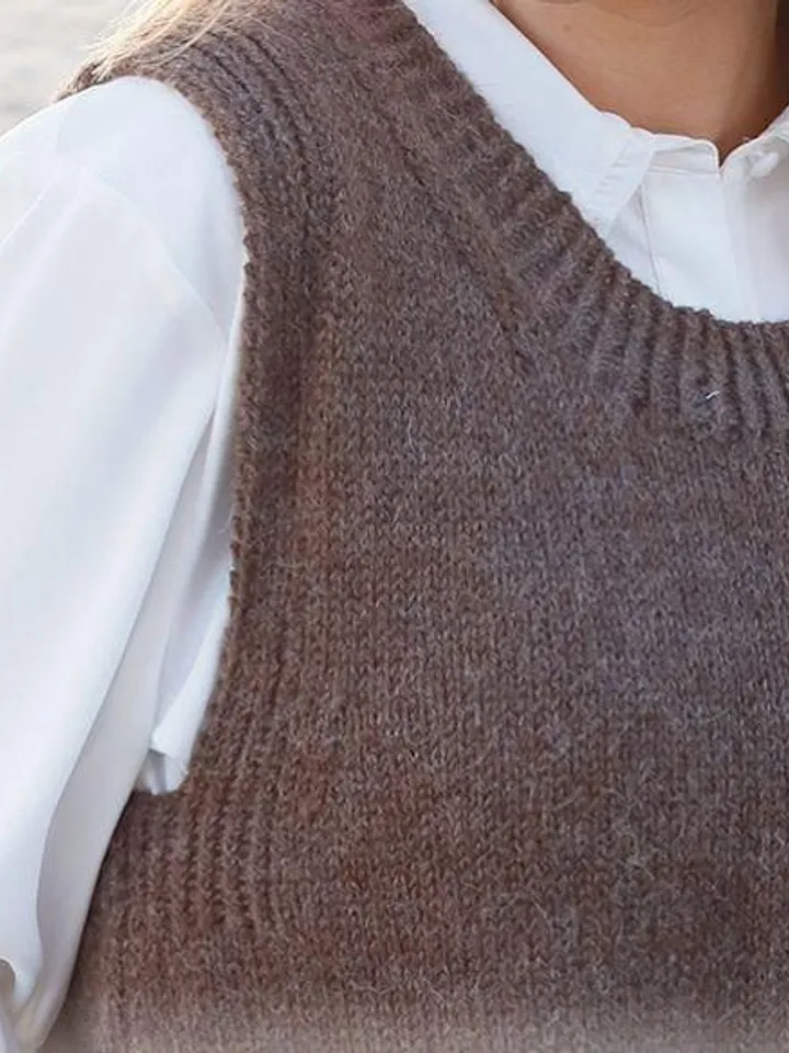 Vest easy women sleeveless cardigan knitting top Pattern pdf instant download
