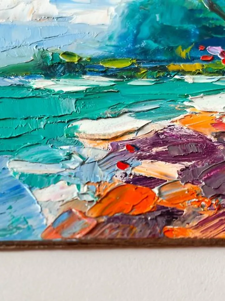 Hawaii Painting Original Art Seascape Art Palm Tree Art Beach Painting