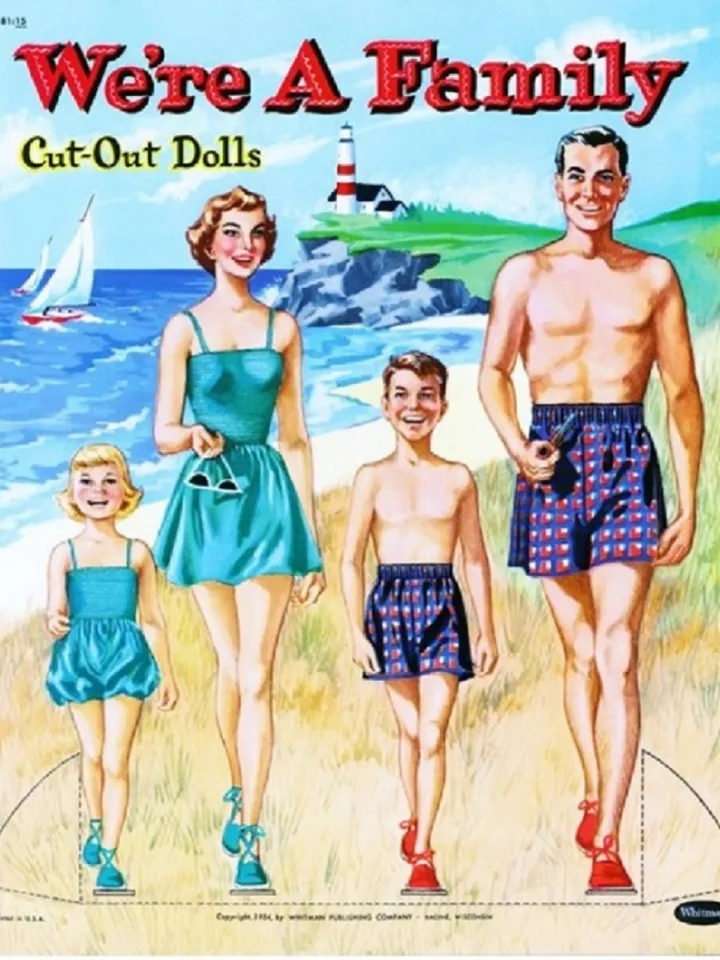 Paper dolls are a Family Digital Download PDF