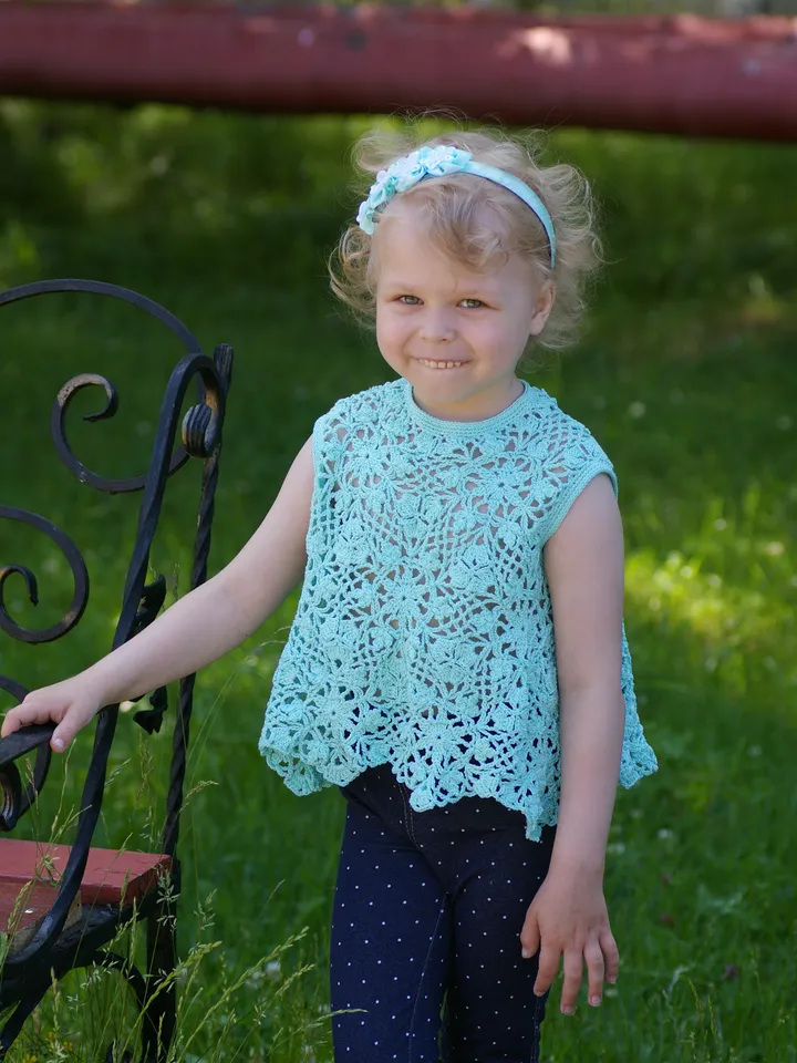 Kid's Summer Crochet Top Monika – Crochet Top Pattern for a Little Girl