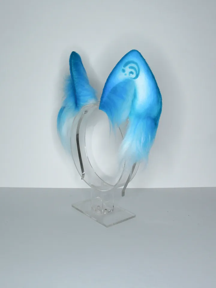 Hydro Genshin Impact faux fur cat ears on headband