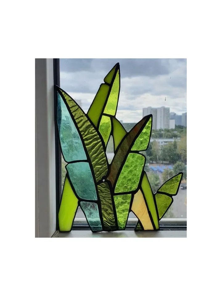 Tiffany Stained Glass: Window Corner "Leaves"
Tiffany Glass Art: Leaf Corner for Window
Tiffany-Style Stained Glass: Window Corner with Leaves
Tiffany Stained Glass: "Leaves" Corner Piece for Window
Tiffany-Style Stained Glass: Leaf Design for Window Corn