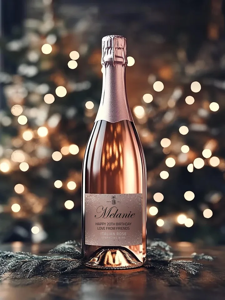 Personalized Prosecco Label Personalized Champagne sticker; Editable & Printable fun novelty gift Birthday, Christmas, gift for her