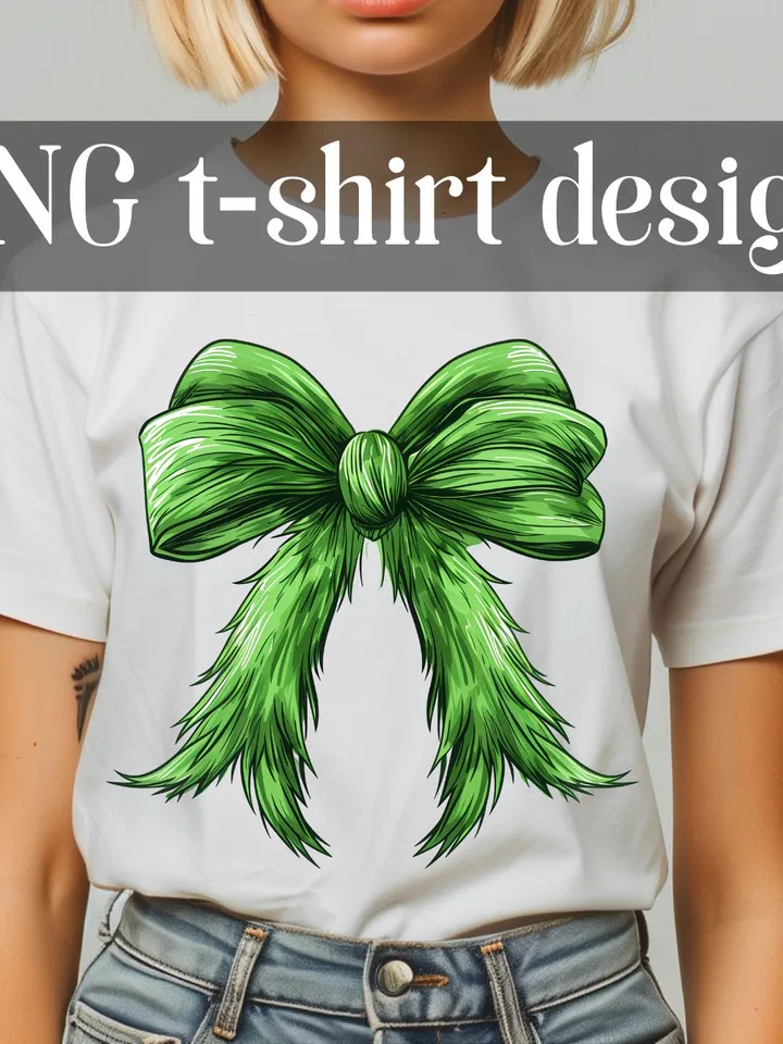 Christmas green Coquette Bow PNG, Green Fur png, Christmas Season Png, Green guy PNG, Christmas png, Retro Christmas Shirt design, PNG files