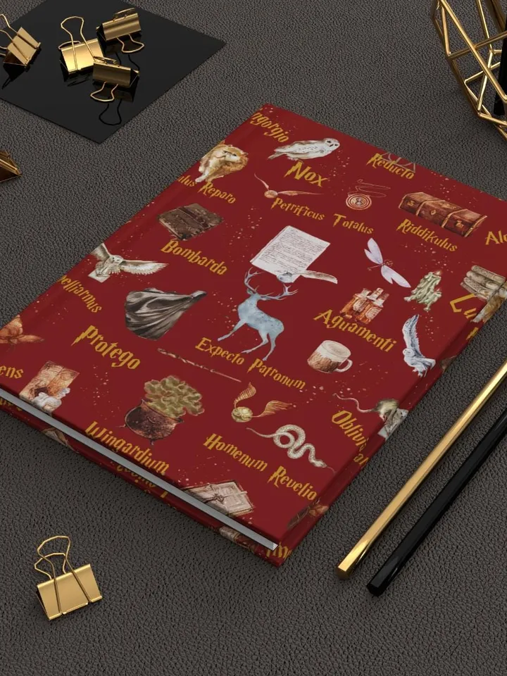 Wizarding World Hardcover Journal, Magic Notebook, Spell Book, Fantasy Diary, Gift, Magic gift Matte Journal