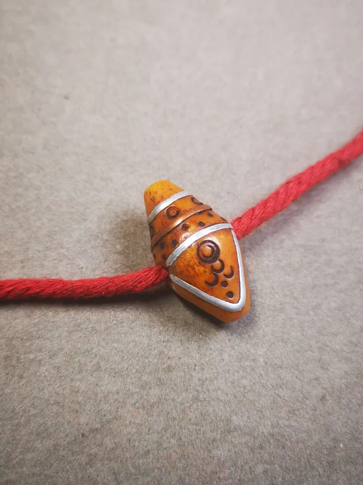 Gandhanra Bone Carved Tibetan Niang La Tsa Tsa Statue,Stupa Amulet,Pagoda Pendant