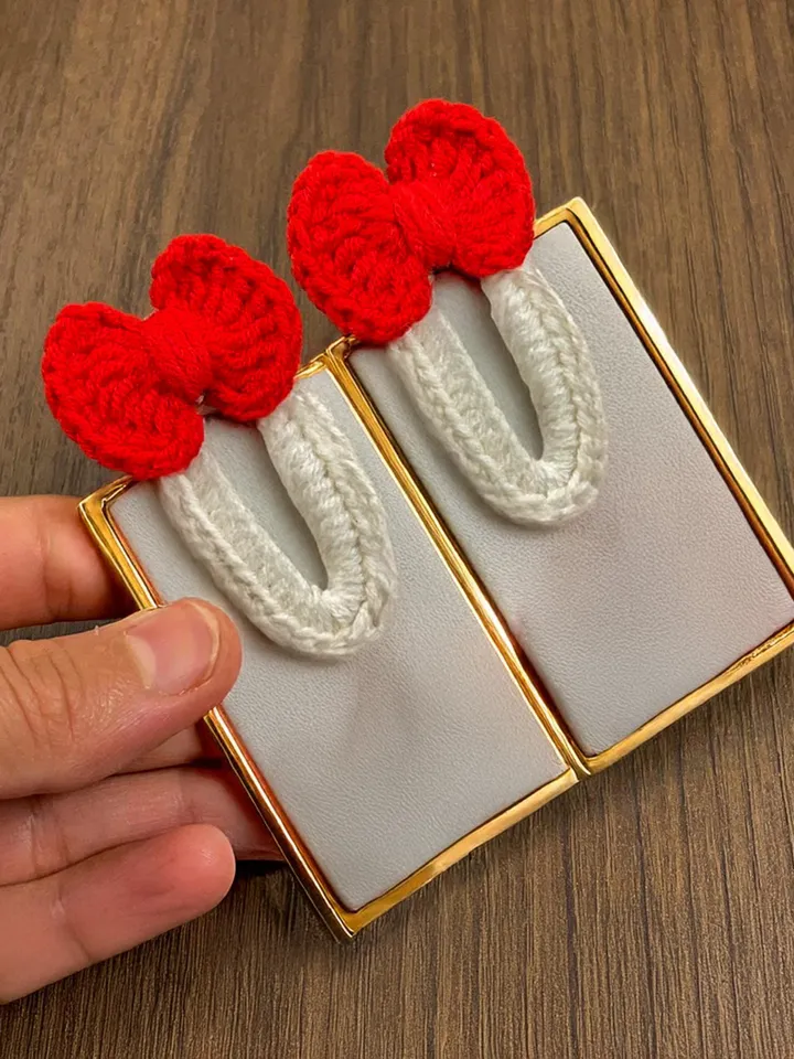 Crochet Bow Hair Clip Pattern, Scalloped Edge Bow Applique PDF, DIY Snap Clip Cover, Cute Decorative Hairpin, Handmade Accessory