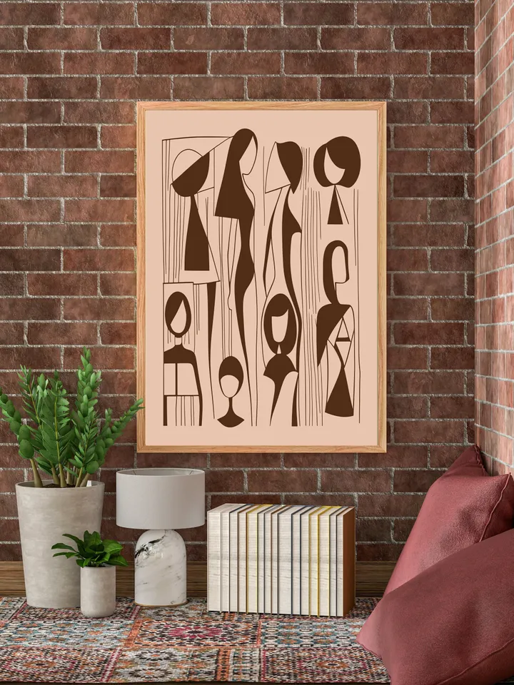 Woman Line Art Print Set of 2, Woman Line Drawing Wall Art, Living Room Wall Art, Woman Line Draw Illustration, Woman Line Art Poster Set