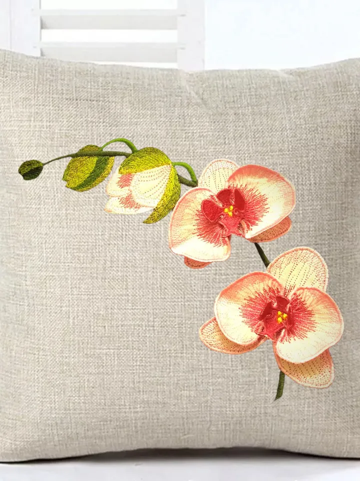 3DOrchid Flower machine embroidery design applique pattern digital embroidery pattern home and clothing décor embroidery motif floral design
