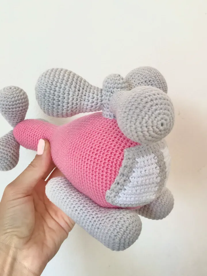 Soft toy pink Helicopter